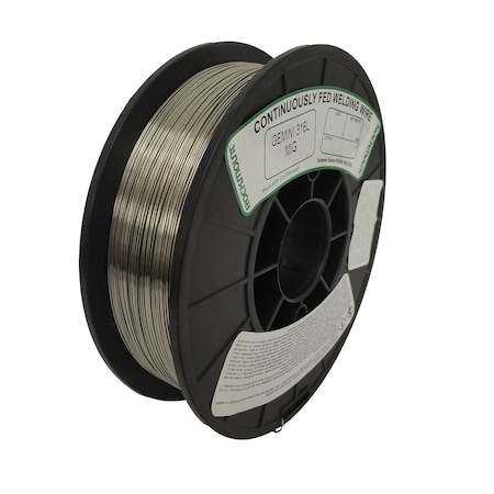 Rockmount Research And Alloys Gemini 316L MIG; For Corrosion Resistant Repair of 316L and other stainless types, .045 Dia, 25lb 7265